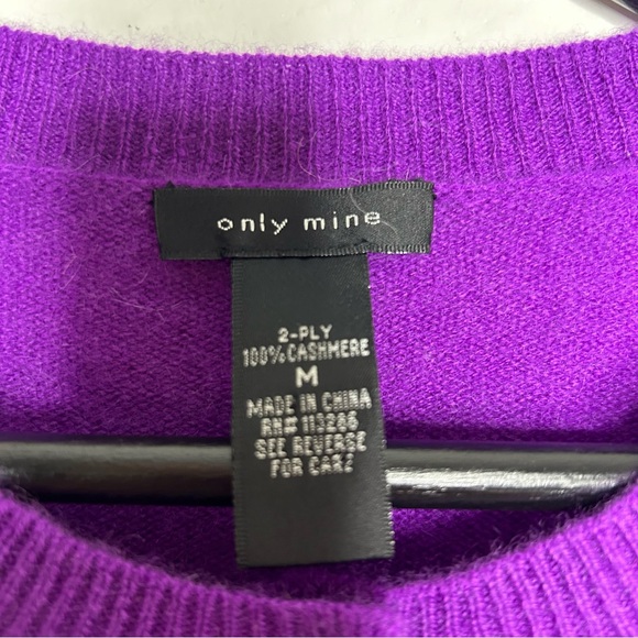 Bright Purple Only Mine Two-Ply Cashmere Button Down Sweater 100% cashmere - Picture 4 of 9